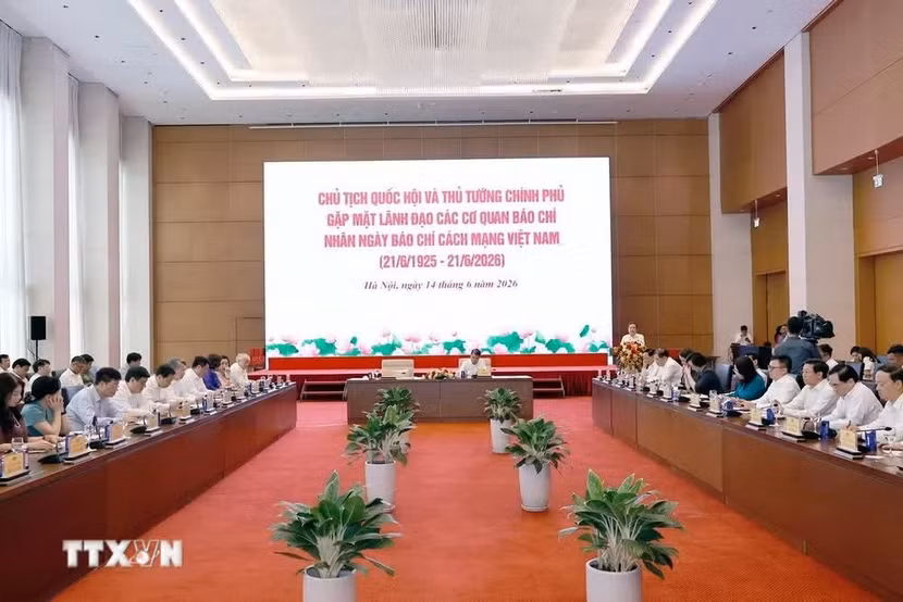 Chủ tịch Quốc hội Trần Thanh Mẫn chúc mừng toàn thể phóng viên, biên tập viên, người làm báo nhân Ngày Báo chí cách mạng Việt Nam