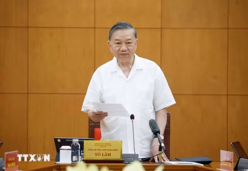 Tổng Bí thư, Chủ tịch nước Tô Lâm phát biểu. (Ảnh: Thống Nhất/TTXVN)