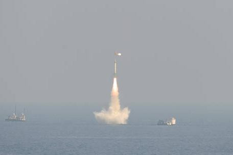 Một tên lửa K-15 ‘Sagarika’ được phóng đi. Ảnh minh họa Một tên lửa K-15 ‘Sagarika’ được phóng đi. Ảnh minh họa