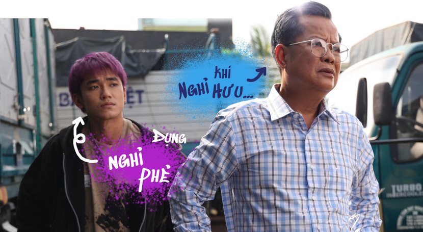 NSND Thanh Nam (SN 1958) và A Tới (SN 1982) trong phim “Đợi gì mơ đi”