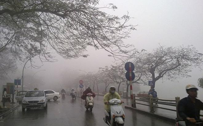 Khu vực Hà Nội trời chuyển rét kèm mưa