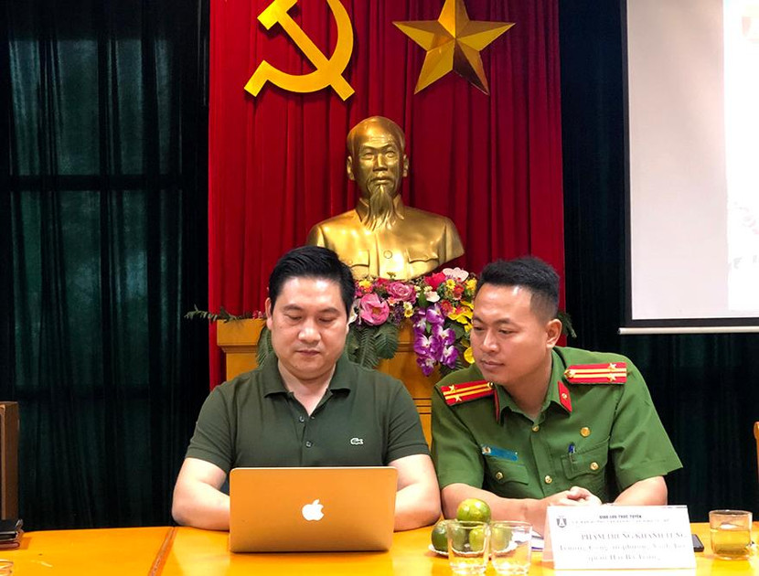 Trung tá Phạm Trung Khánh Tùng, Trưởng Công an phường Vĩnh Tuy, quận Hai Bà Trưng, TP Hà Nội trả lời