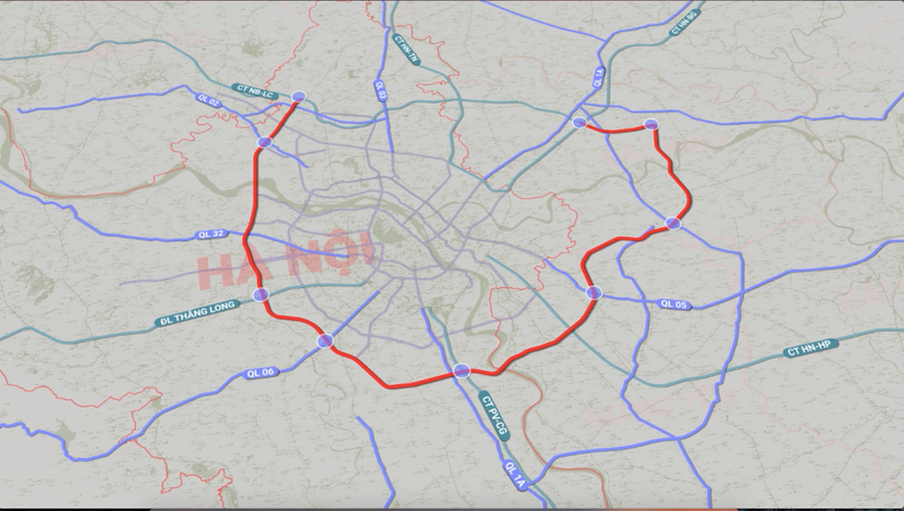 8 nút giao tuyến đường Vành đai 4 8 nút giao tuyến đường Vành đai 4