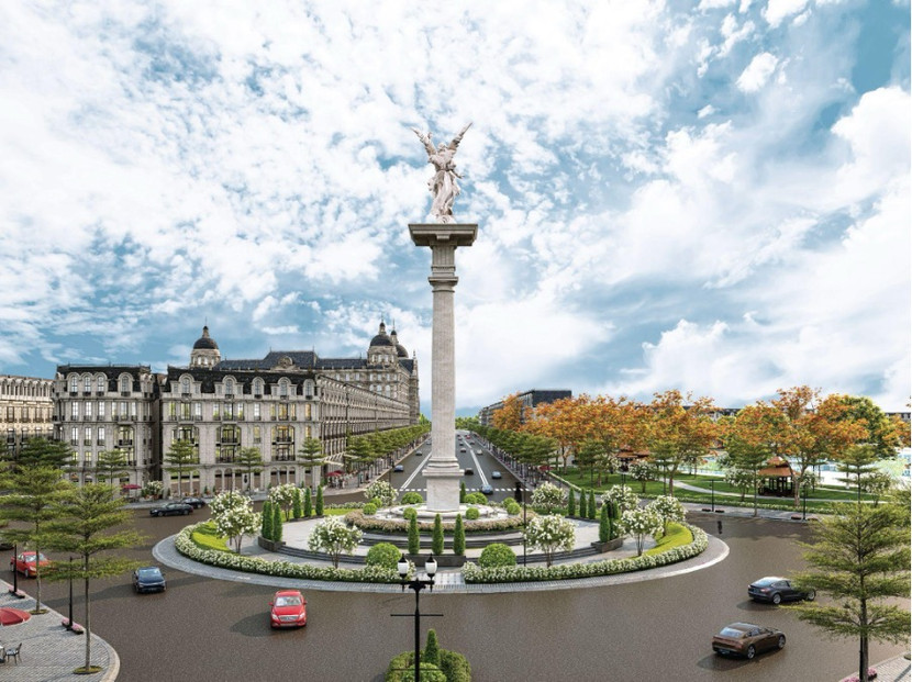 Dự án có trục xuyên tâm là đường nối Hoàng Quốc Việt kéo dài – tuyến đường đang &quot;vươn mình” trở thành Trần Duy Hưng mới của Thủ đô