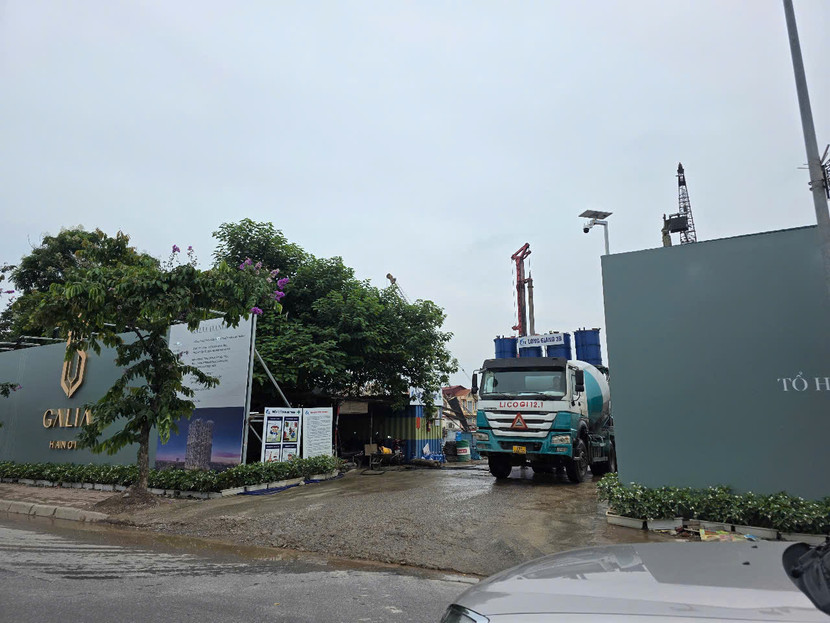 Dự án chung cư Galia của Tân Á Đại Thành tại đường Đỗ Mười đang thi công phần hầm