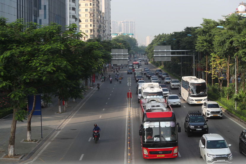 Cả hai chiều từ trung tâm đi sân bay Nội Bài và ngược lại trong sáng nay đều thuận tiện