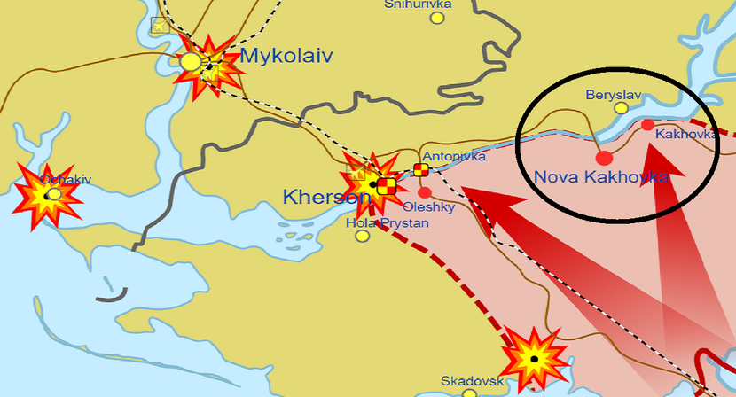 Chiến sự Nga-Ukraine ở phía nam đã có bước ngoặt mới khi quân Nga đã chiếm được Nova Kakhovka Chiến sự Nga-Ukraine ở phía nam đã có bước ngoặt mới khi quân Nga đã chiếm được Nova Kakhovka