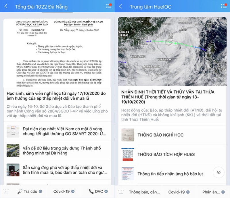 Các tỉnh gửi thông báo đến Zalo của người dân