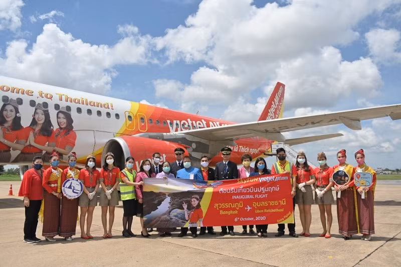 Đây là đường bay thứ ba của Vietjet Thái Lan nối Thủ đô Bangkok với các tỉnh Đông Bắc Thái Lan