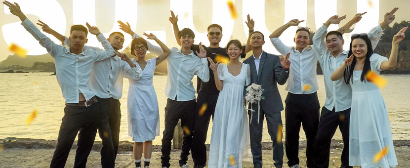 Cảnh đám cưới hạnh phúc trong phim