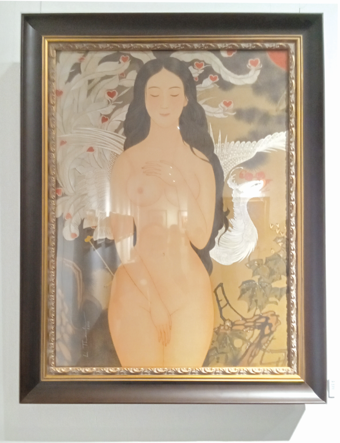 Bức tranh “ Tuyết phụng” của họa sĩ Lâm Thanh