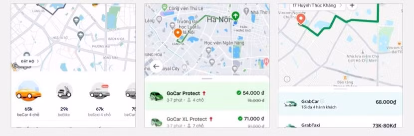 Ở thời gian thấp điểm sáng 26/7 thì mức cước cũng duy trì khoảng 20.000 đồng/km