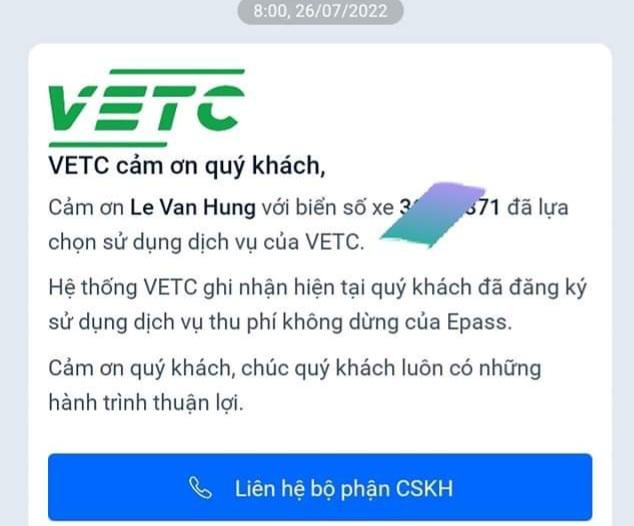 Chủ phương tiện bỗng nhiên bị mở khống tài khoản thu phí ETC ePass dù không hề đăng ký Chủ phương tiện bỗng nhiên bị mở khống tài khoản thu phí ETC ePass dù không hề đăng ký
