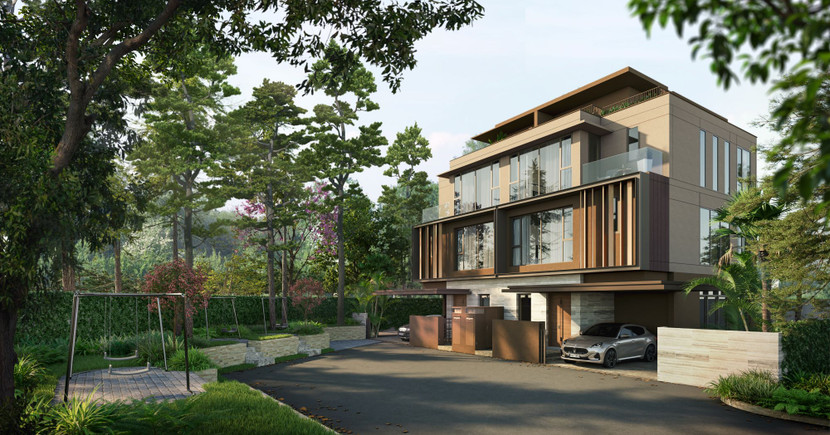 Dinh thự đồi với thiết kế thềm nhà nâng cao