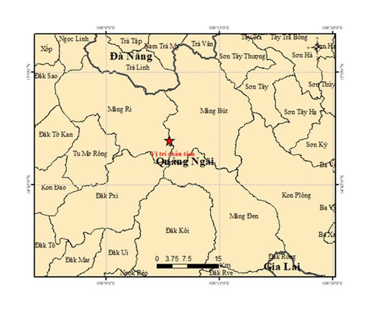 Khu vực xã Măng Bút hứng 19 trận động đất liên tiếp từ đêm qua đến sáng nay 6/10