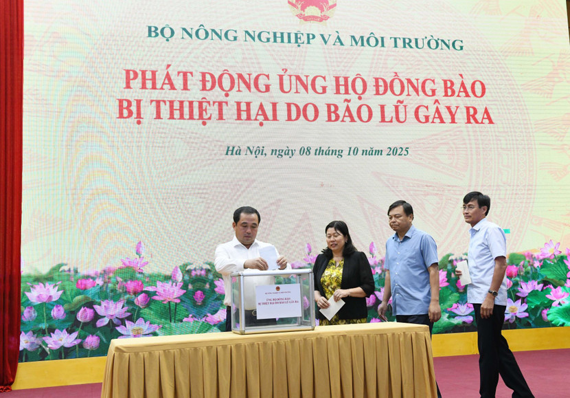 Bộ NN&amp;MT phát động ủng hộ đồng bào bị thiệt hại trong bão lũ