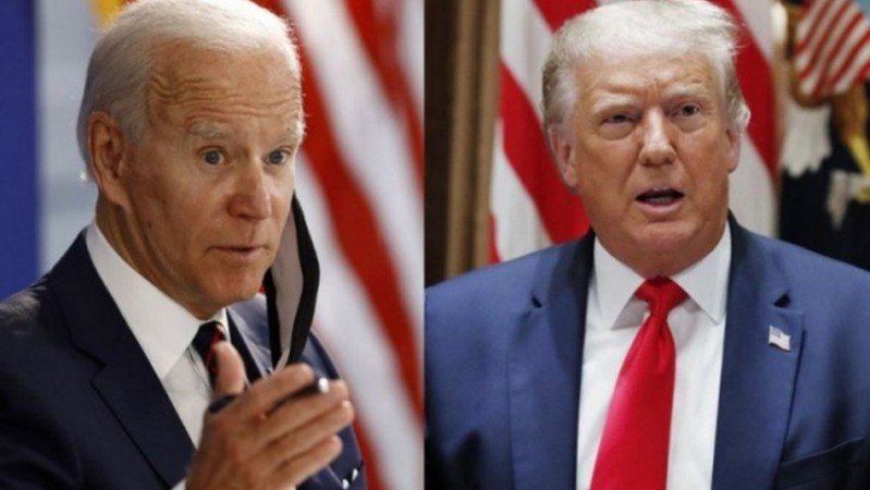 Ứng cử viên đảng Dân chủ Joe Biden (trái) và đương kim Tổng thống Mỹ Donald Trump