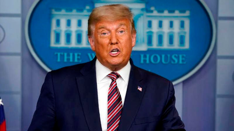 Tổng thống Mỹ Donald Trump phát biểu tại Nhà Trắng ở Washington, ngày 5-11-2020