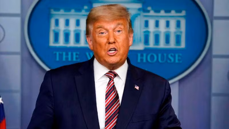 Tổng thống Mỹ Donald Trump phát biểu tại Nhà Trắng ở Washington, ngày 5-11-2020