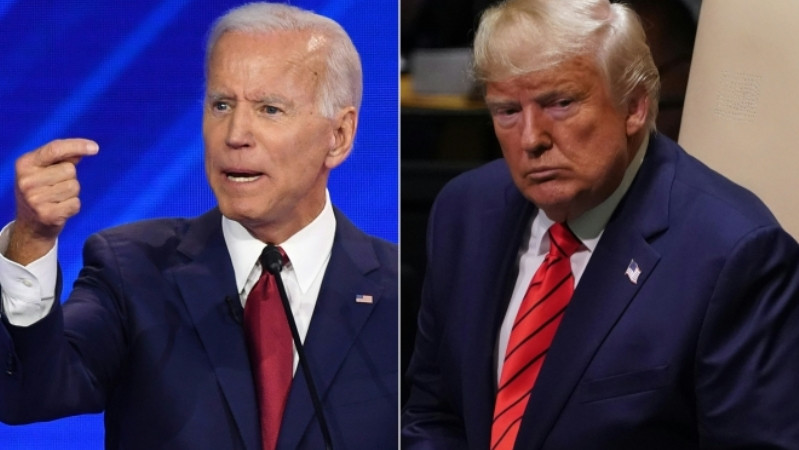 2 ứng viên tổng thống Mỹ 2020: Đương kim Tổng thống Donald Trump (phải) và cựu Phó Tổng thống Joe Biden.