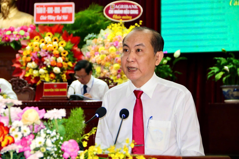 Đồng chí Phan Như Nguyện, Ủy viên dự khuyết BCH Trung ương Đảng, Phó Chủ tịch Thường trực BCH Trung ương Hội Nông dân Việt Nam phát biểu chỉ đạo đại hội.