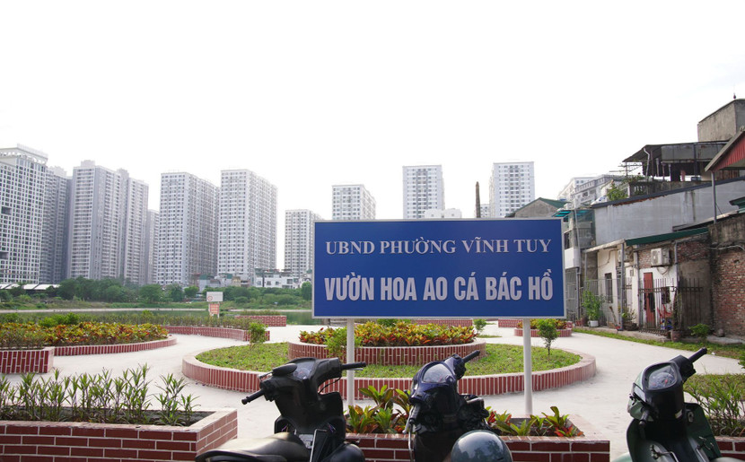 Khu vực "Ao cá Bác Hồ" ở phường Vĩnh Tuy (Hà Nội)