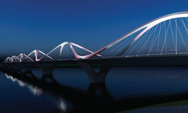 Phối cảnh kiến trúc cầu Trần Hưng Đạo