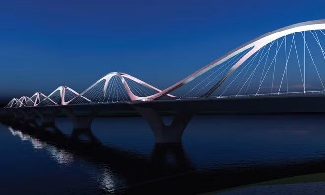 Phối cảnh kiến trúc cầu Trần Hưng Đạo