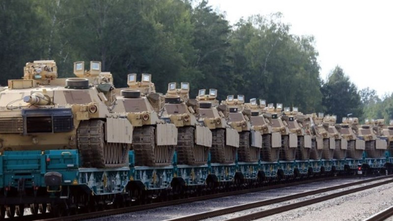 Xe tăng Mỹ hiện diện ở Lithuania, sát sườn Belarus Xe tăng Mỹ hiện diện ở Lithuania, sát sườn Belarus