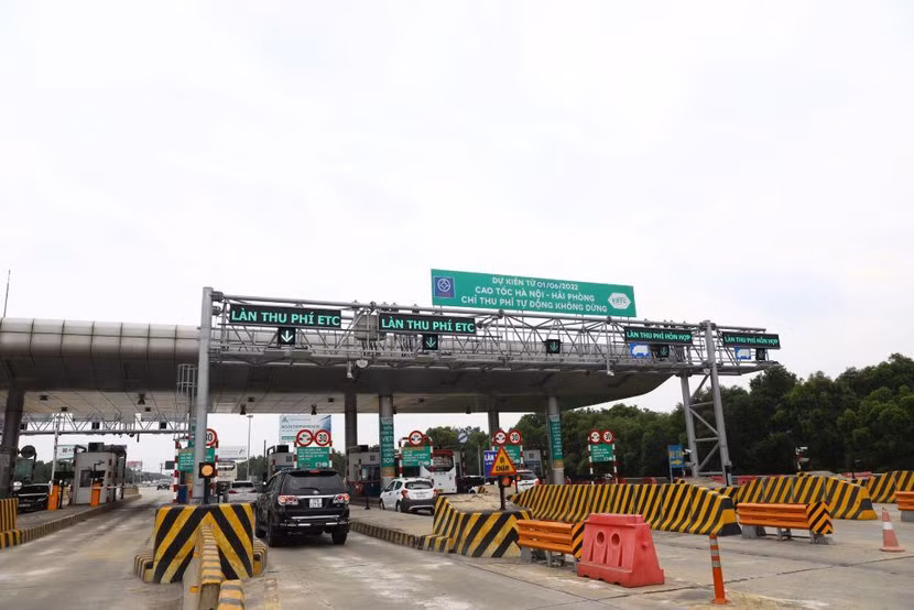 Tuyến cao tốc Hà Nội- Hải Phòng đã thực hiện chỉ thu phí ETC từ ngày 1/6 vừa qua