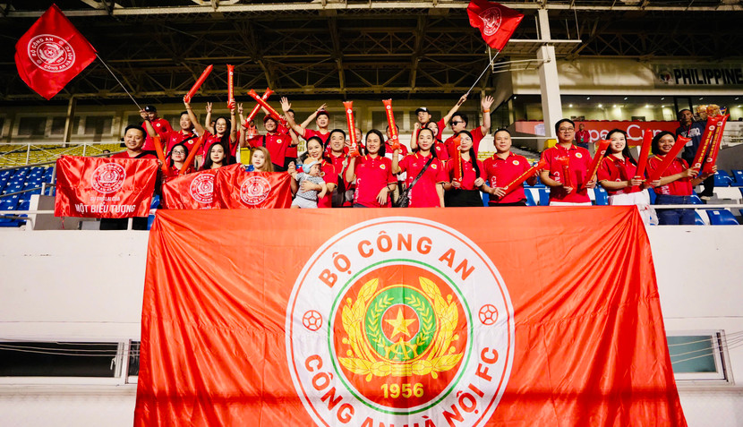 Cổ động viên Công an Hà Nội cùng kiều bào tại Philippines “tiếp lửa” cho đội bóng thi đấu Cúp C1 Đông Nam Á 2024/2025