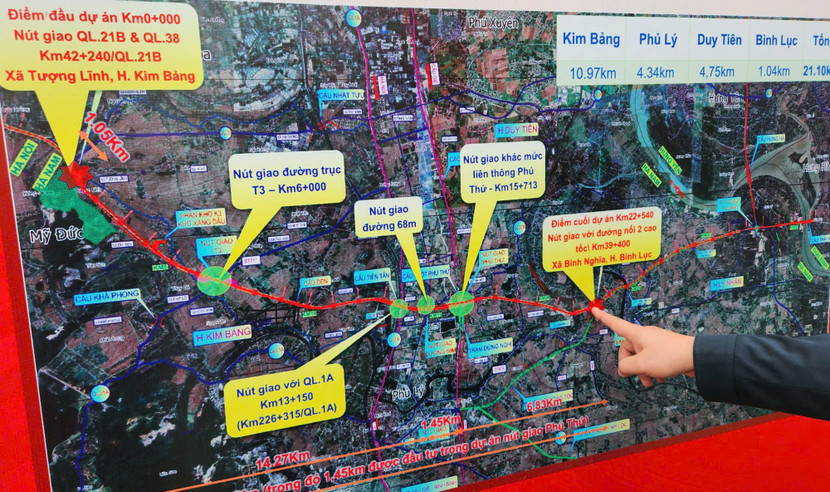 Đường song hành Vành đai 5 đoạn qua Hà Nam vừa được tỉnh này động thổ xây dựng