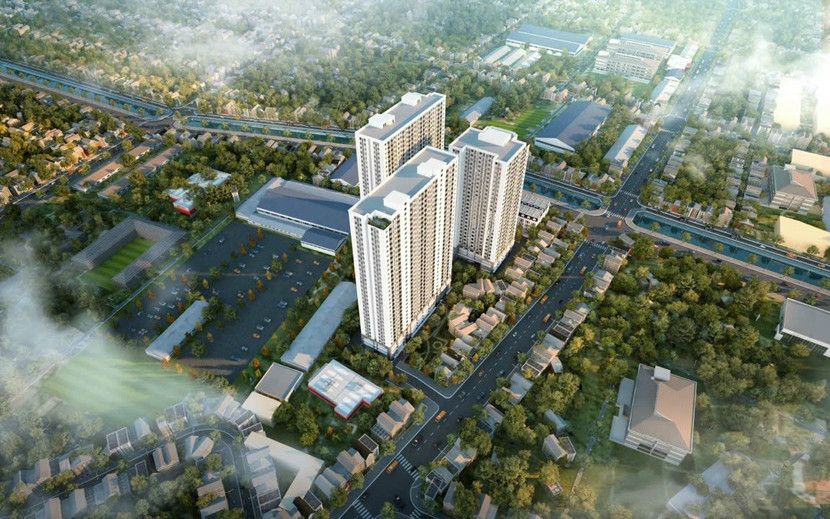 Phối cảnh dự án nhà ở xã hội 384 Lê Thánh Tông- Moon Bay Residence của Công ty CP hoá chất vật liệu Điện Bình Phát sẽ bị thanh tra trong năm 2025