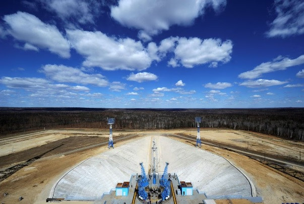 Toàn cảnh bệ phóng, nơi tên lửa đẩy Soyuz 2.1a của Nga đưa một số vệ tinh lên quỹ đạo năm 2016