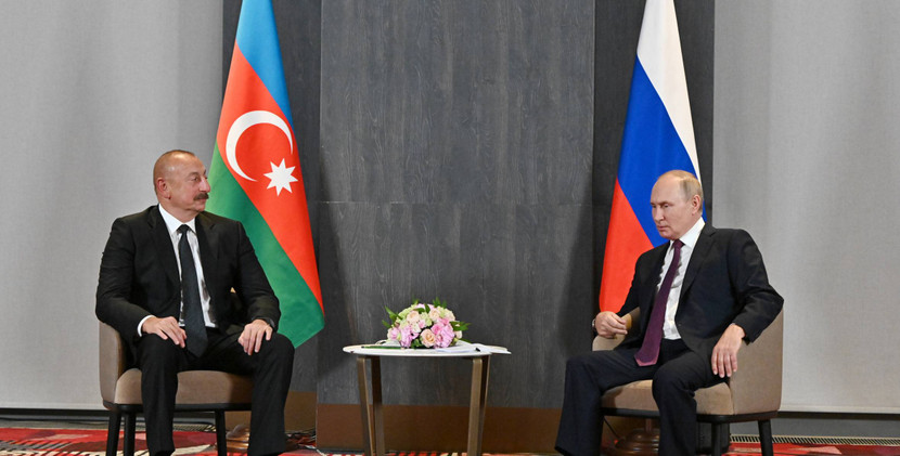 Tổng thống Azerbaijan Ilham Aliyev và người đồng cấp Nga Vladimir Putin