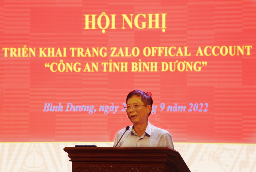 Một vài hình ảnh tại Hội nghị triển khai trang Zalo “Công an tỉnh Bình Dương”.