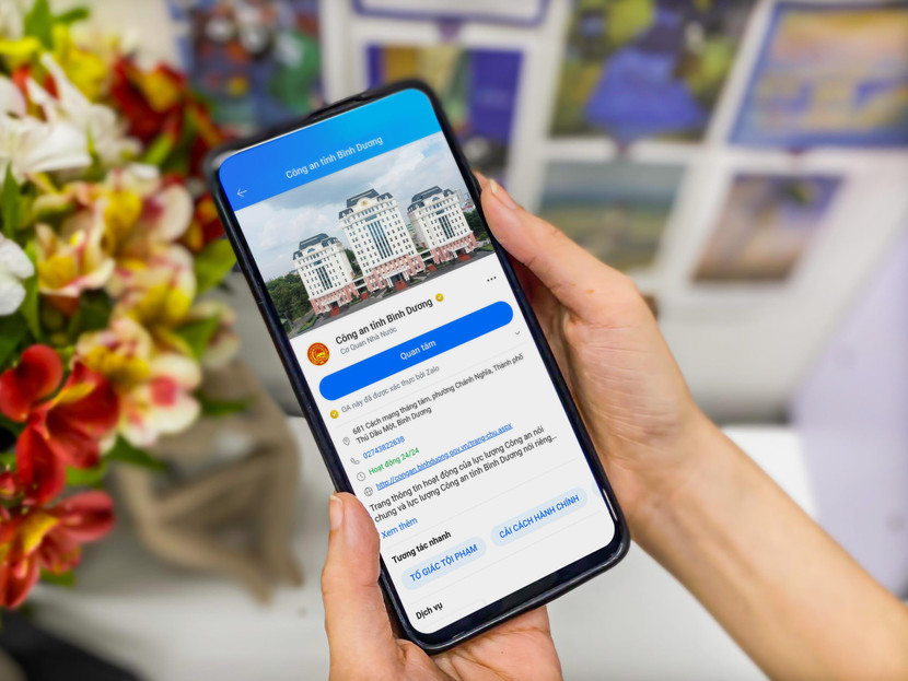Ứng dụng Zalo trong công tác đảm bảo an ninh, trật tự phù hợp với xu thế chung của cuộc cách mạng công nghệ 4.0. (Ảnh: Nguyên Thảo).