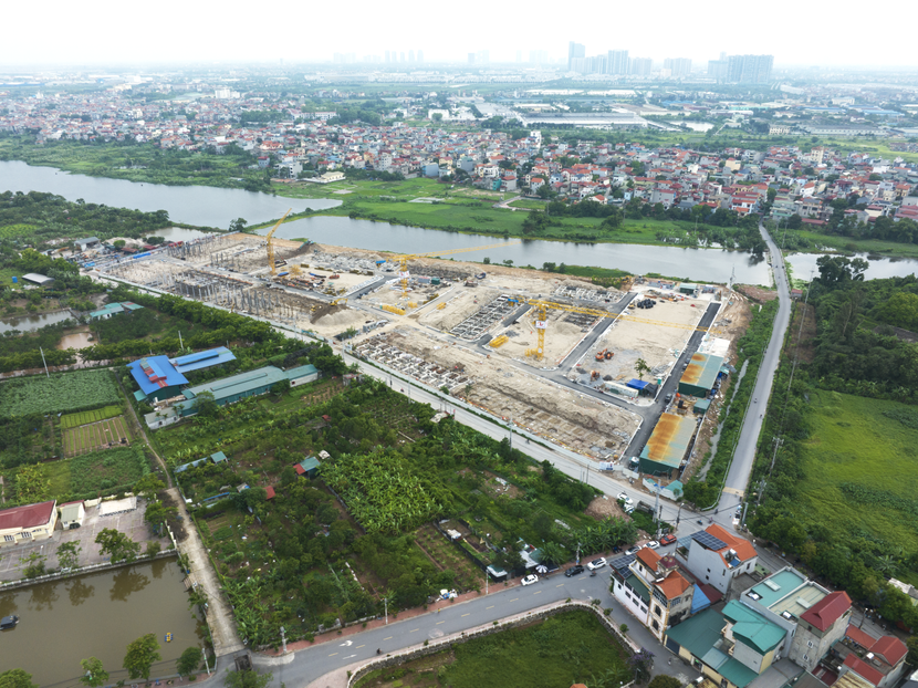 Tiến độ dự án hiện tại đã xong phần hạ tầng và móng cọc.