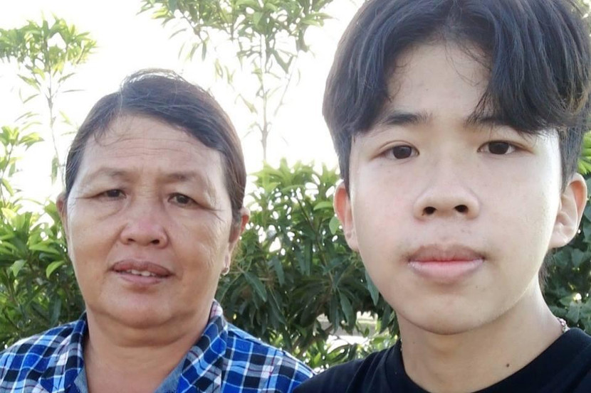 Thanh Khương và mẹ