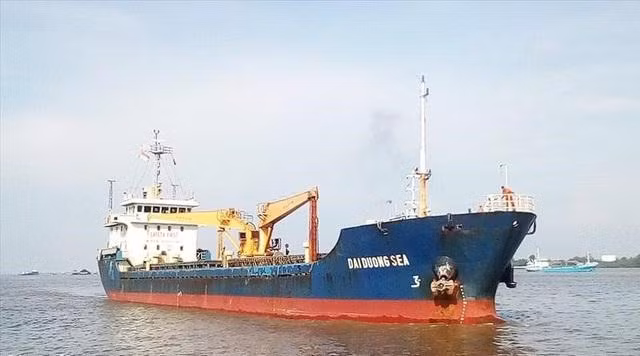 Tàu hàng DAI DUONG SEA có 12 thuyền viên dương tính với SARS - CoV-2. Nguồn: dantri.com.vn