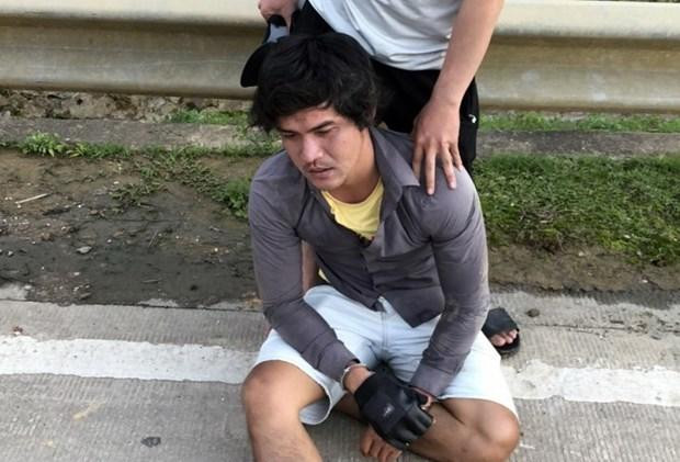 Đối tượng trốn chốt kiểm dịch, tấn công công an bị bắt giữ. Ảnh: TTXVN