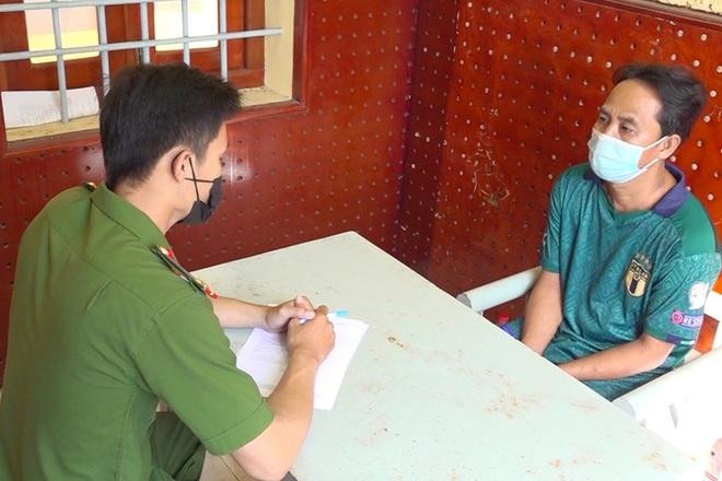 Đối tượng Trương Văn Gõ tại cơ quan công an. Nguồn: Dân Trí