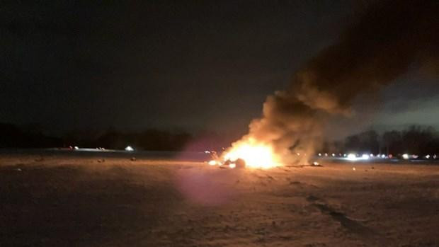 Hiện trường máy bay rơi