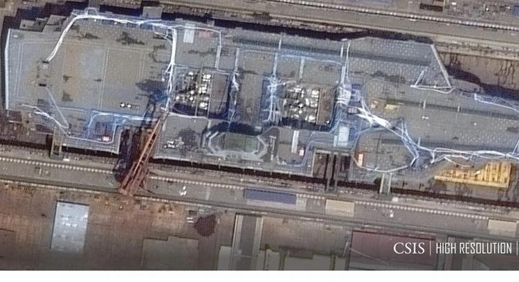 Hình ảnh vệ tinh chụp tàu sân bay thứ 3 của Trung Quốc do CSIS công bố Hình ảnh vệ tinh chụp tàu sân bay thứ 3 của Trung Quốc do CSIS công bố