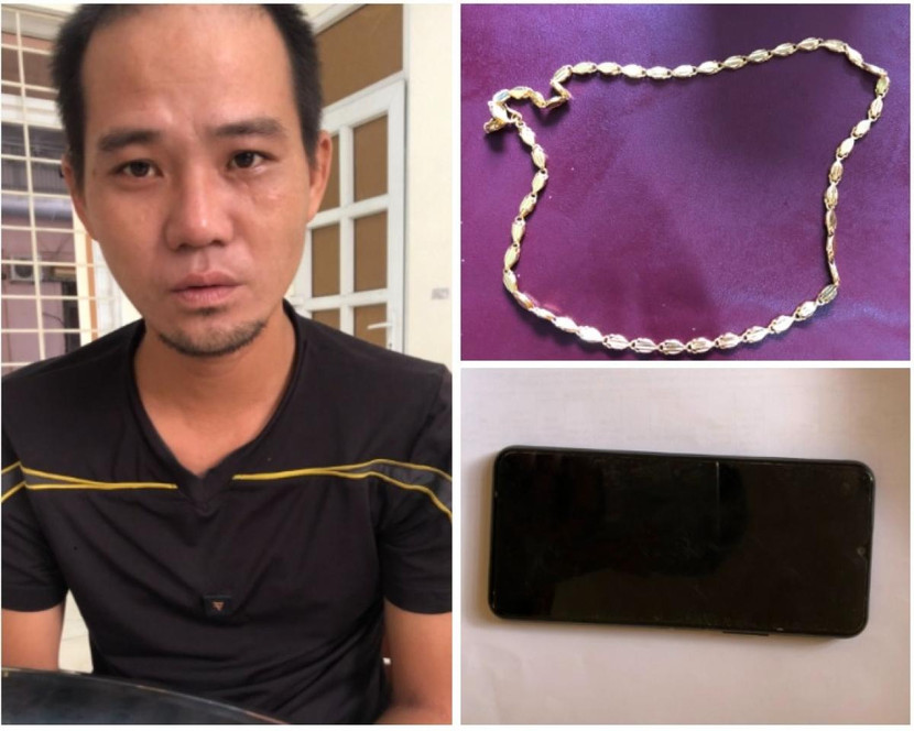 Đối tượng Nguyễn Ngọc Nguyên cùng tang vật. Ảnh: VOV Đối tượng Nguyễn Ngọc Nguyên cùng tang vật. Ảnh: VOV