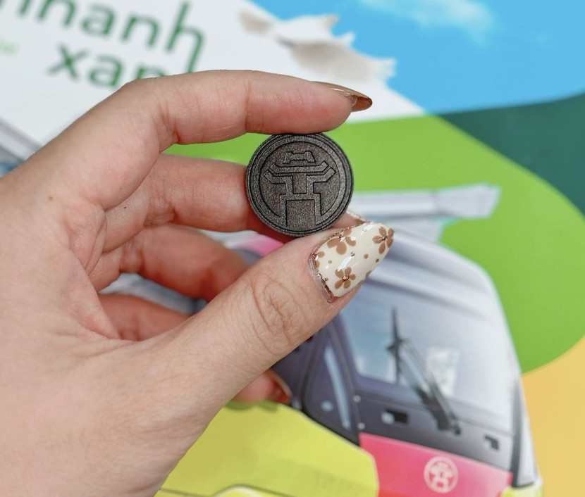 Token được sử dụng trong vé lượt của tuyến metro Nhổn- Ga Hà Nội