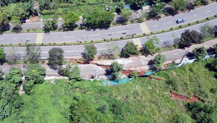 Đường Hồ Chí Minh qua TP Gia Nghĩa, Đắk Nông bị sạt lún từ tháng 7/2023, đến nay mới tìm ra nguyên nhân