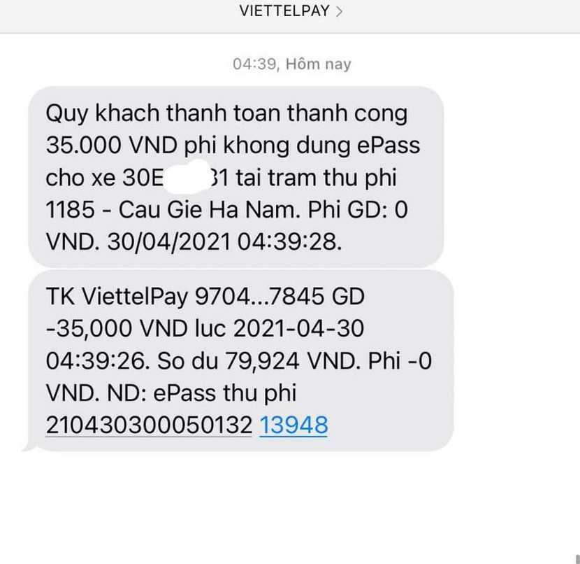 Lái xe tố bị thu phí hai lần khi qua trạm Cầu Giẽ- Hà Nam trên cao tốc Pháp Vân- Cầu Giẽ