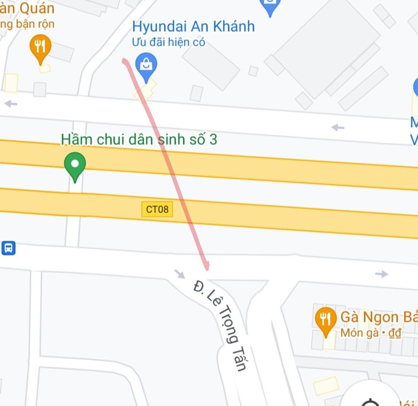 Vị trí xây dựng hầm chui nút giao Lê Trọng Tấn- Vành đai 3,5 qua Đại lộ Thăng Long