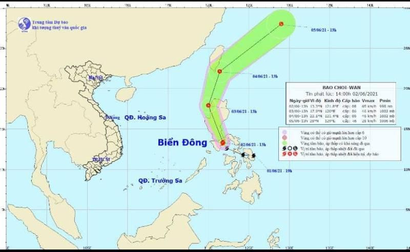 Bão Choi-wan xuất hiện ở miền Trung Phillippines